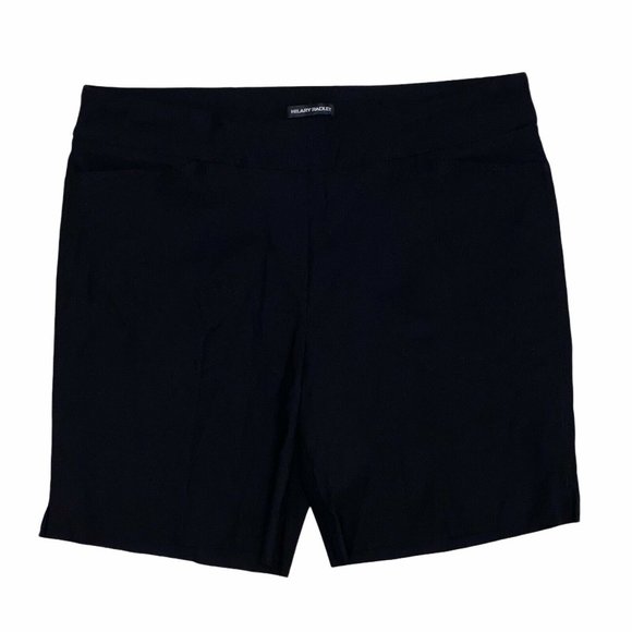 Hilary Radley Pants - Hilary Radley Women Black Stretch Bermuda Shorts -XXL- Spandex